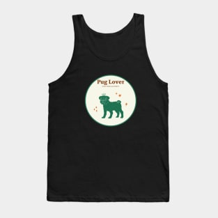 Pug Lover, Green Tank Top